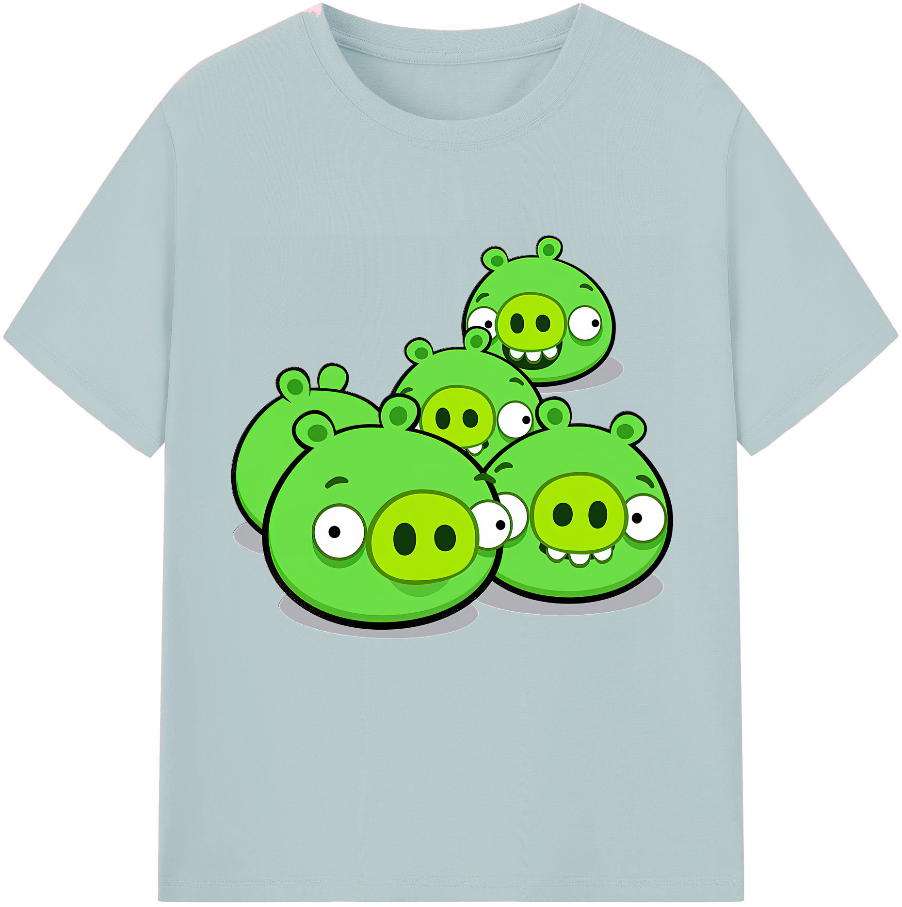 （画像用） Angry Birds アングリーバード 綿100％半袖Tシャツ（フロントプリント）